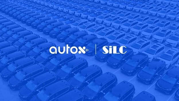 very large fleet of robotaxis showing SiLC and AutoX partnership